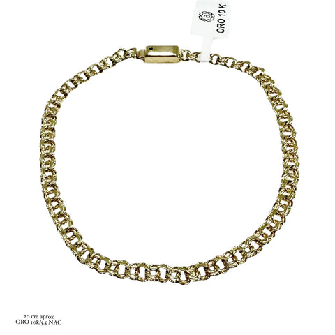 PULSO ESLABÓN CHINO 20 cm - ORO 10K