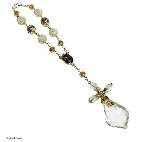 MISTERIO PERLA BORREGO CON CHISPA GR. Y CRISTO EN HOJA CRISTAL