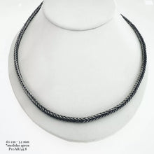 CADENA PAVONADA ESPIGA CUADRO 3.5 mm - PLATA .925