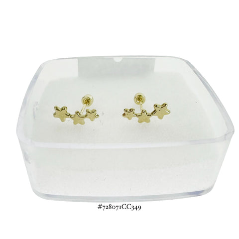 BROQUEL ESTRELLAS TRIPLE - ORO 10K