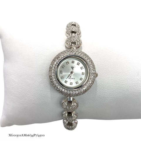 RELOJ CON ESLABÓN BOLEADO - PLATA .925