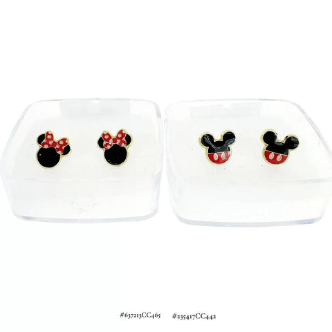 BROQUEL MINNIE Y MICKEY SILUETA ESMALTADO