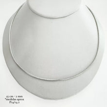 CADENA TUBULAR 55 cm x 2 mm - PLATA .925