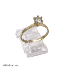 ANILLO SOLITARIO ZIRCONIA MONTADURA ALTA - ORO 10K