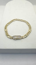 PULSO FIGARO CART 3x1 - Broche piedra - 16 cm x 5 mm - ORO 10K