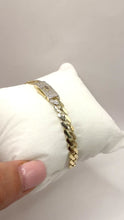 PULSO BARBADO EDGE - Broche piedra - 18 cm x 6.5 mm - ORO 10K