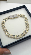 PULSO BARBADO EDGE DIAMANTADO - 21 cm X 8.5 mm - ORO 10K