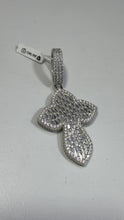 DIJE DE CRUZ CURVA CON ZIRCONIA - PLATA .925