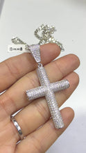 DIJE DE CRUZ CON ZIRCONIA - AZA ABIERTA - PLATA .925