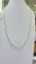 CADENA FIGARO CART 3x1 - HECHA A MANO - 6 MM - PLATA .925
