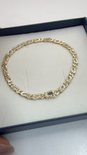PULSO MARQUISE OJO DE TIGRE DIAMANTADO - 18 cm X 4 mm - ORO 10K