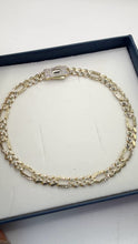 PULSO FIGARO  DIAMANTADO - 21 cm X 5 mm - ORO 10K
